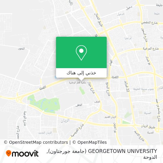 خريطة GEORGETOWN UNIVERSITY (جامعة جورجتاون)