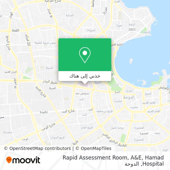 خريطة Rapid Assessment Room, A&E, Hamad Hospital