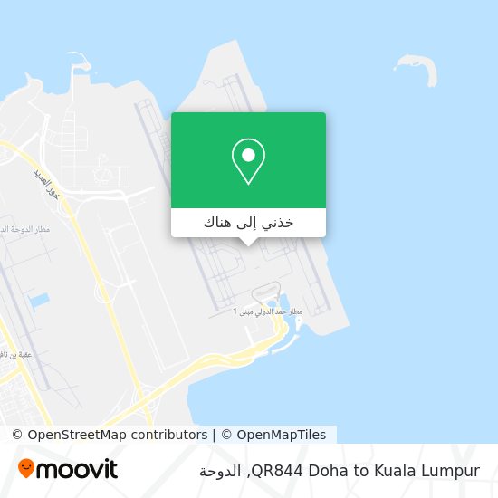 خريطة QR844 Doha to Kuala Lumpur