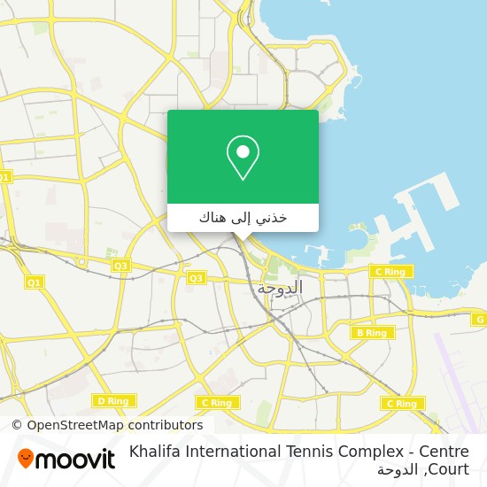 خريطة Khalifa International Tennis Complex - Centre Court