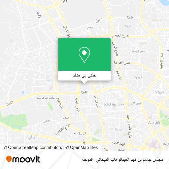 خريطة مجلس جاسم بن فهد العبدالوهاب الفيحاني