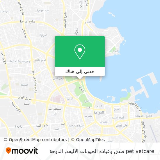 خريطة pet vetcare فندق وعياده الحيونات الاليفه