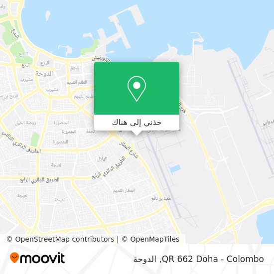 خريطة QR 662 Doha - Colombo