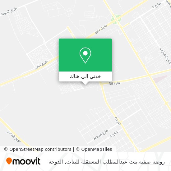 خريطة روضة صفية بنت عبدالمطلب المستقلة للبنات
