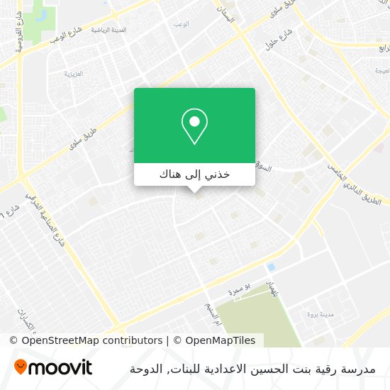 خريطة مدرسة رقية بنت الحسين الاعدادية للبنات