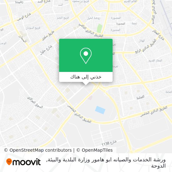 خريطة ورشة الخدمات والصيانه ابو هامور وزارة البلدية والبيئة