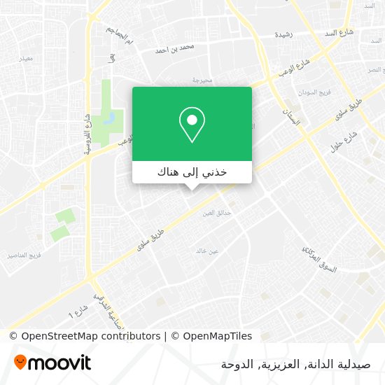 خريطة صيدلية الدانة, العزيزية