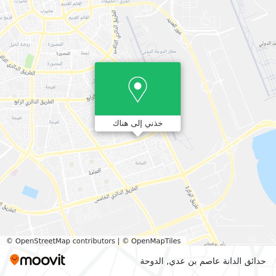 خريطة حدائق الدانة عاصم بن عدي