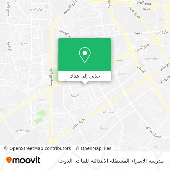 خريطة مدرسة الاسراء المستقلة الابتدائية للبنات