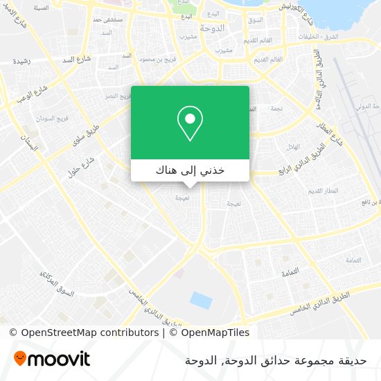 خريطة حديقة مجموعة حدائق الدوحة