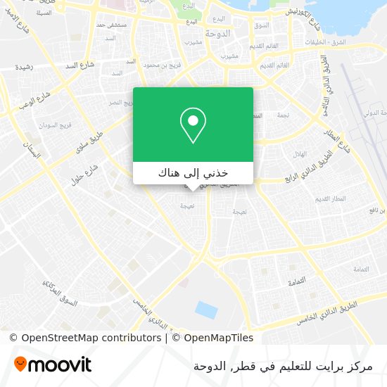 خريطة مركز برايت للتعليم في قطر
