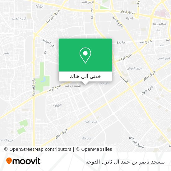 خريطة مسجد ناصر بن حمد آل ثاني