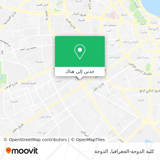 خريطة كلية الدوحة-الجغرافيا