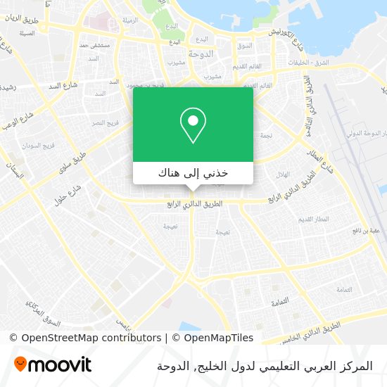 خريطة المركز العربي التعليمي لدول الخليج
