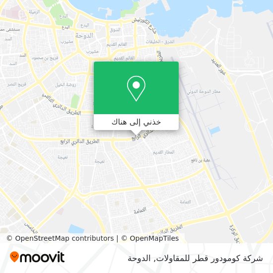 خريطة شركة كومودور قطر للمقاولات