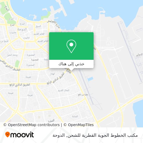 خريطة مكتب الخطوط الجوية القطرية للشحن