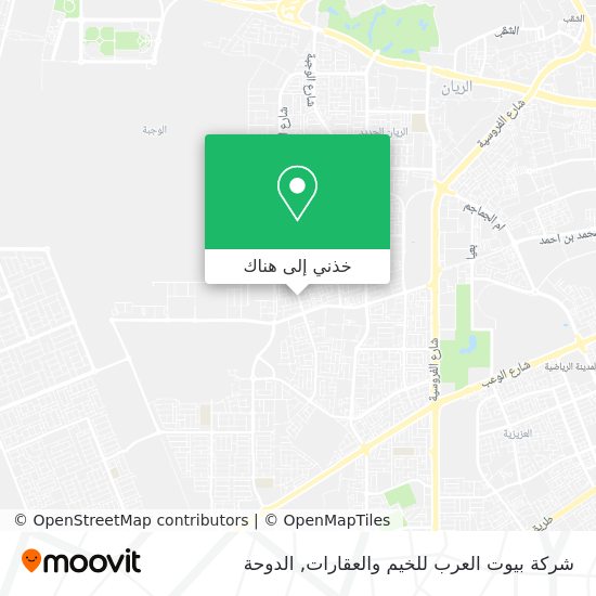 خريطة شركة بيوت العرب للخيم والعقارات