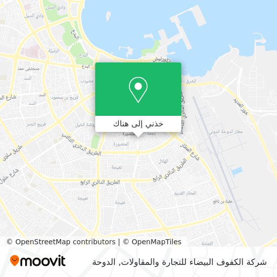 خريطة شركة الكفوف البيضاء للتجارة والمقاولات