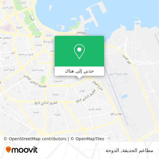 خريطة مطاعم الحديقة