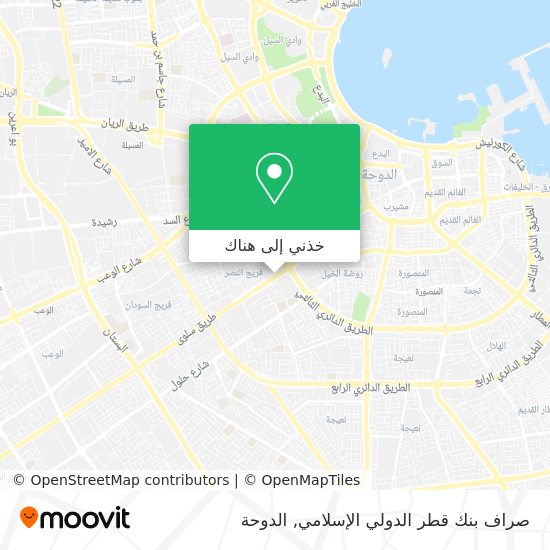 خريطة صراف بنك قطر الدولي الإسلامي
