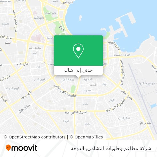 خريطة شركة مطاعم وحلويات النشامى