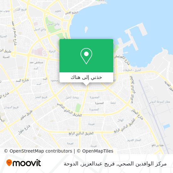 خريطة مركز الوافدين الصحي, فريج عبدالعزيز