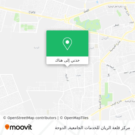 خريطة مركز قلعة الريان للخدمات الجامعية