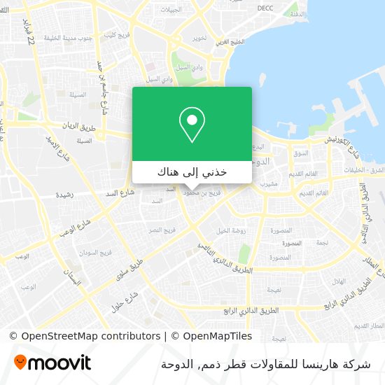خريطة شركة هارينسا للمقاولات قطر ذمم
