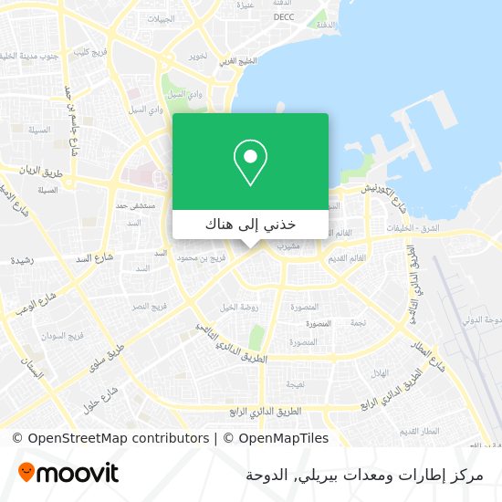 خريطة مركز إطارات ومعدات بيريلي