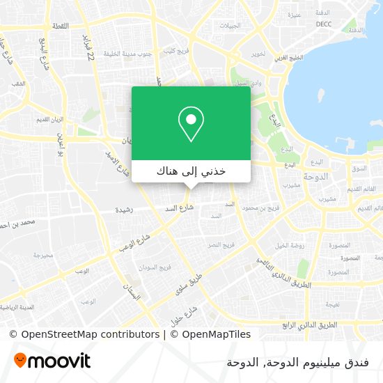 خريطة فندق ميلينيوم الدوحة