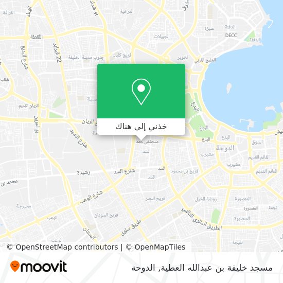 خريطة مسجد خليفة بن عبدالله العطية