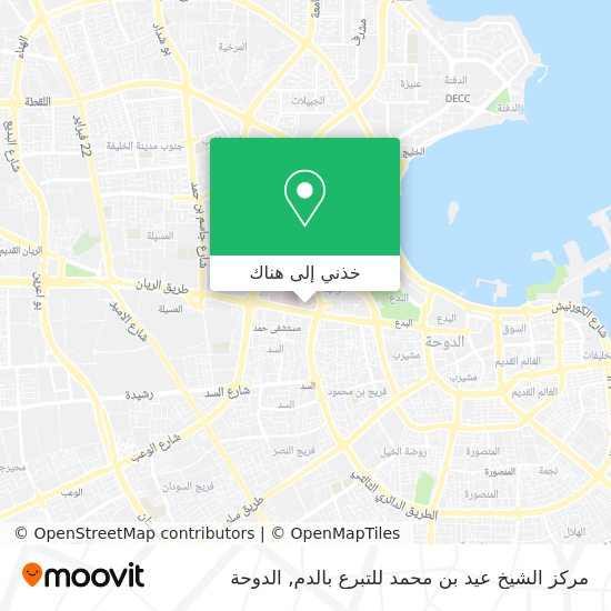 خريطة مركز الشيخ عيد بن محمد للتبرع بالدم