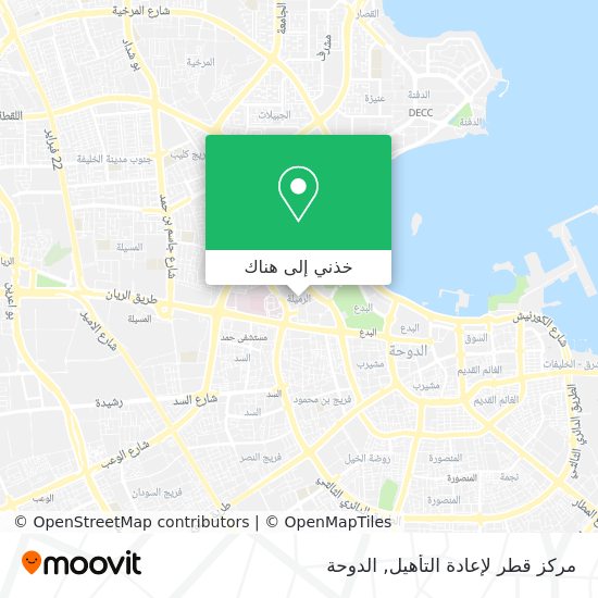 خريطة مركز قطر لإعادة التأهيل