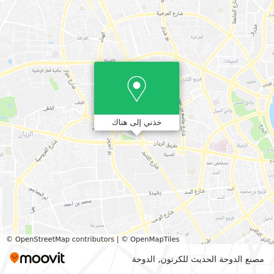خريطة مصنع الدوحة الحديث للكرتون