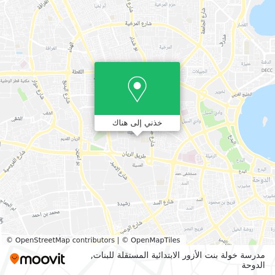 خريطة مدرسة خولة بنت الأزور الابتدائية المستقلة للبنات