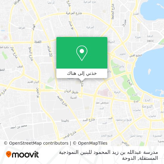 خريطة مدرسة عبدالله بن زيد المحمود للبنين النموذجية المستقلة