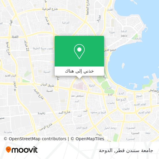 خريطة جامعة ستندن قطر