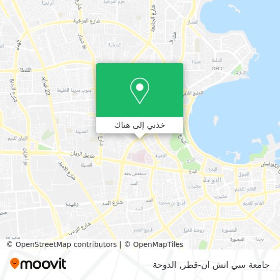 خريطة جامعة سي اتش ان-قطر