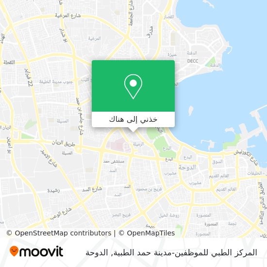 خريطة المركز الطبي للموظفين-مدينة حمد الطبية