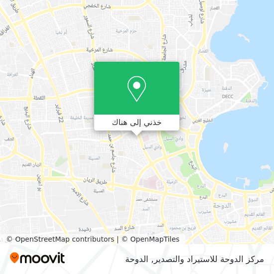خريطة مركز الدوحة للاستيراد والتصدير