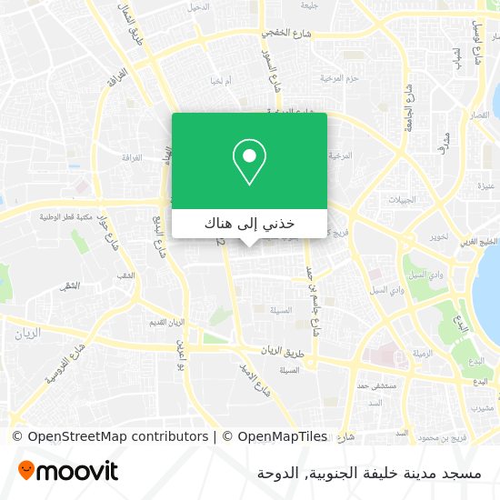 خريطة مسجد مدينة خليفة الجنوبية