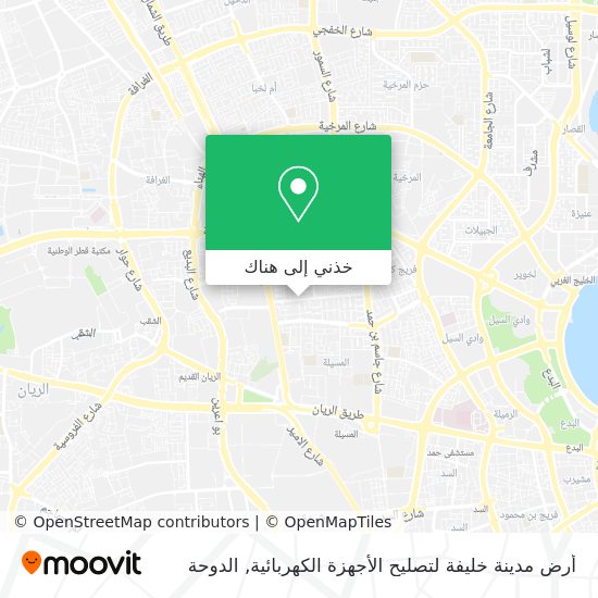 خريطة أرض مدينة خليفة لتصليح الأجهزة الكهربائية