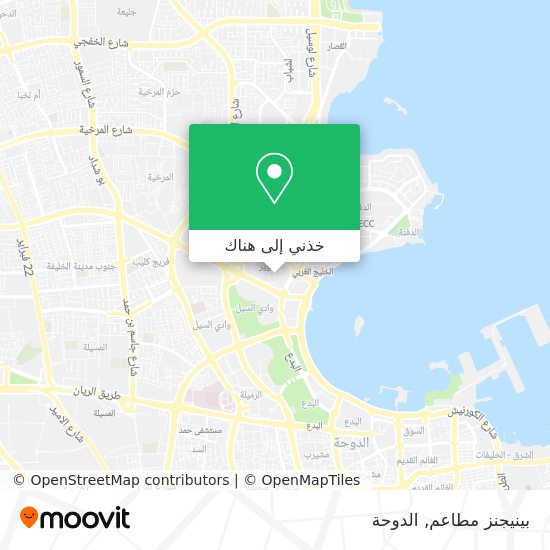 خريطة بينيجنز مطاعم
