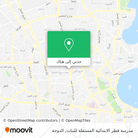 خريطة مدرسة قطر الابتدائية المستقلة للبنات