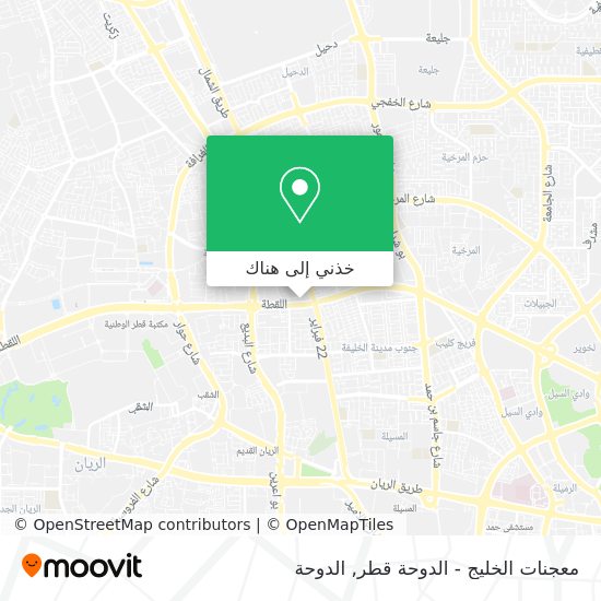 خريطة معجنات الخليج - الدوحة قطر