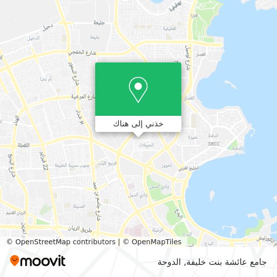 خريطة جامع عائشة بنت خليفة