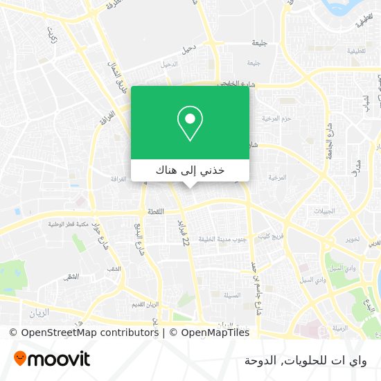 خريطة واي ات للحلويات