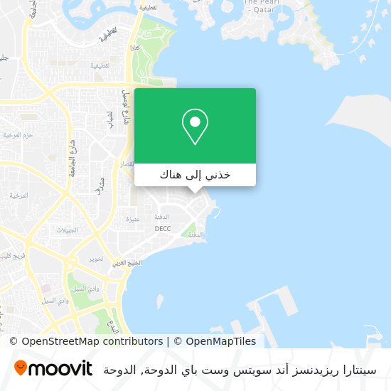 خريطة سينتارا ريزيدنسز أند سويتس وست باي الدوحة