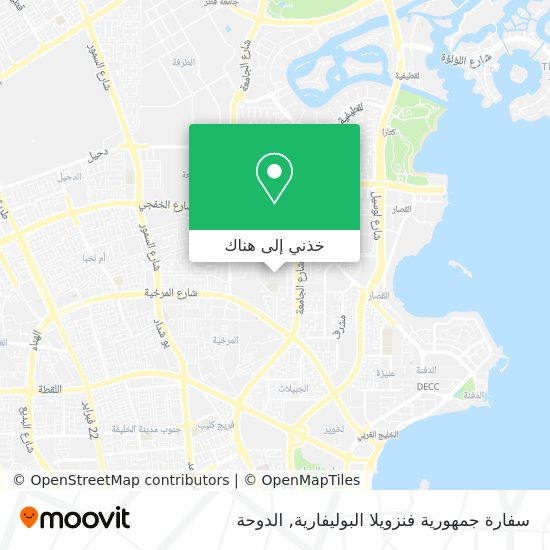خريطة سفارة جمهورية فنزويلا البوليفارية