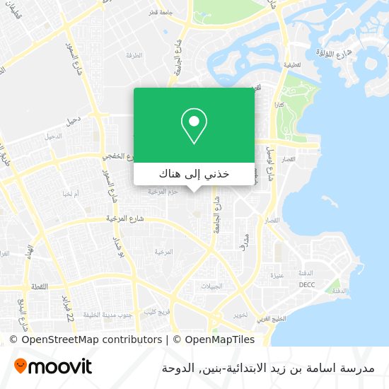 خريطة مدرسة اسامة بن زيد الابتدائية-بنين